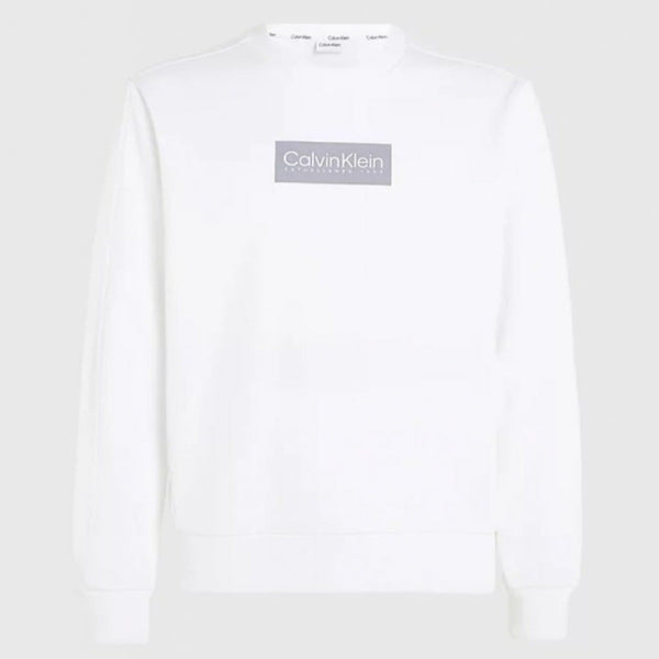 Calvin Klein Felpa girocollo Felpa Uomo Raised Logo girocollo Bianco - Francavilla Moda